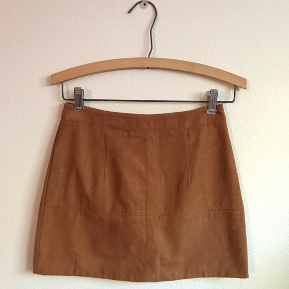 littlesmill Dresses & Skirts - modern faux suede caramel skirt✨